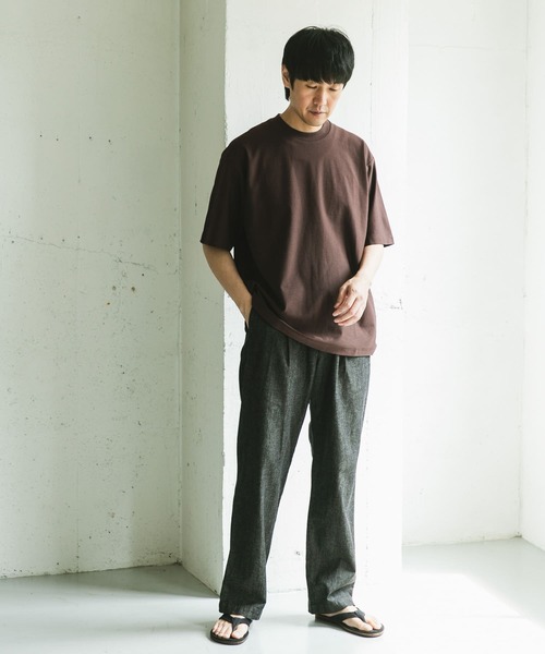 URBAN RESEARCH DOORS(アーバンリサーチドアーズ)の「ミラノリブシルケット ショートスリーブTシャツ(Tシャツ/カットソー・メンズ・グレー系その他/チャコールグレー/ブラウン・MEDIUM/LARGE)」の11枚目の写真