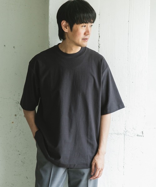 URBAN RESEARCH DOORS(アーバンリサーチドアーズ)の「ミラノリブシルケット ショートスリーブTシャツ(Tシャツ/カットソー・メンズ・グレー系その他/チャコールグレー/ブラウン・MEDIUM/LARGE)」の19枚目の写真