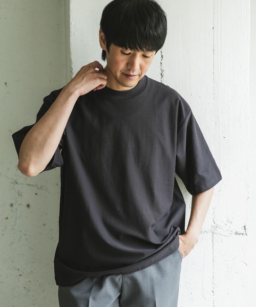 URBAN RESEARCH DOORS(アーバンリサーチドアーズ)の「ミラノリブシルケット ショートスリーブTシャツ(Tシャツ/カットソー・メンズ・グレー系その他/チャコールグレー/ブラウン・MEDIUM/LARGE)」の20枚目の写真
