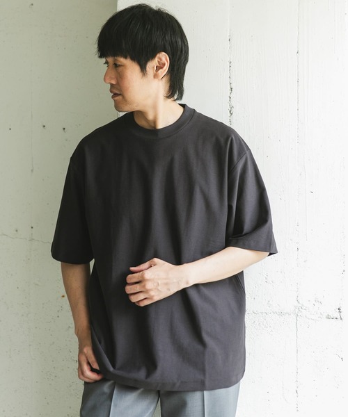 URBAN RESEARCH DOORS(アーバンリサーチドアーズ)の「ミラノリブシルケット ショートスリーブTシャツ(Tシャツ/カットソー・メンズ・グレー系その他/チャコールグレー/ブラウン・MEDIUM/LARGE)」の21枚目の写真