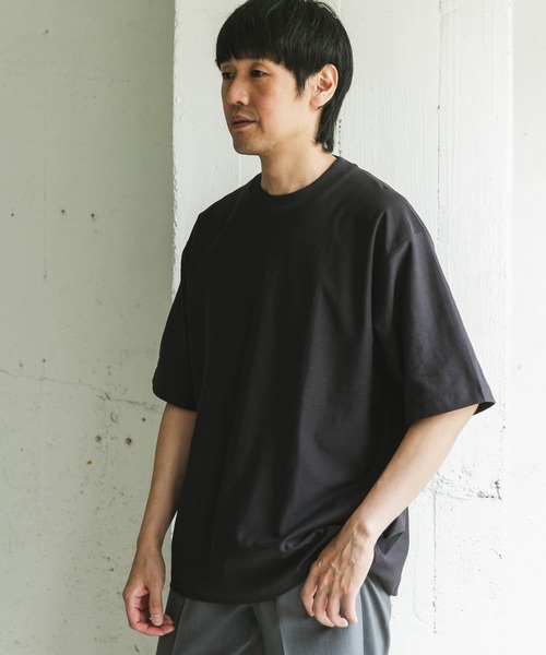 URBAN RESEARCH DOORS(アーバンリサーチドアーズ)の「ミラノリブシルケット ショートスリーブTシャツ(Tシャツ/カットソー・メンズ・グレー系その他/チャコールグレー/ブラウン・MEDIUM/LARGE)」の22枚目の写真