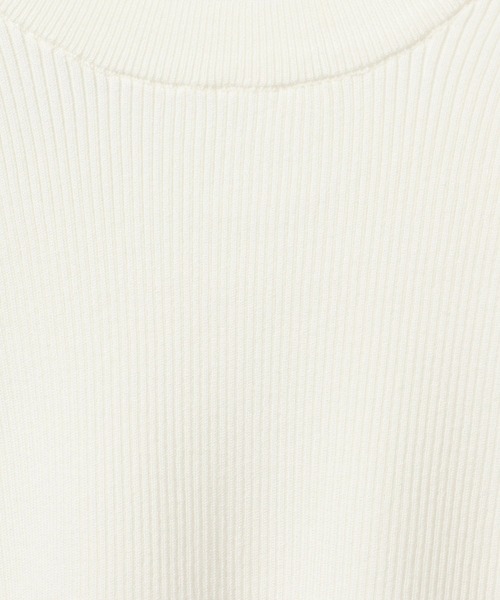 BAYFLOW（ベイフロー）の「[前後で着られる]2WAY半袖リブニット（ニット/セーター・レディース・テラコッタ/ブラック/オフホワイト・FREE）」の19枚目の写真