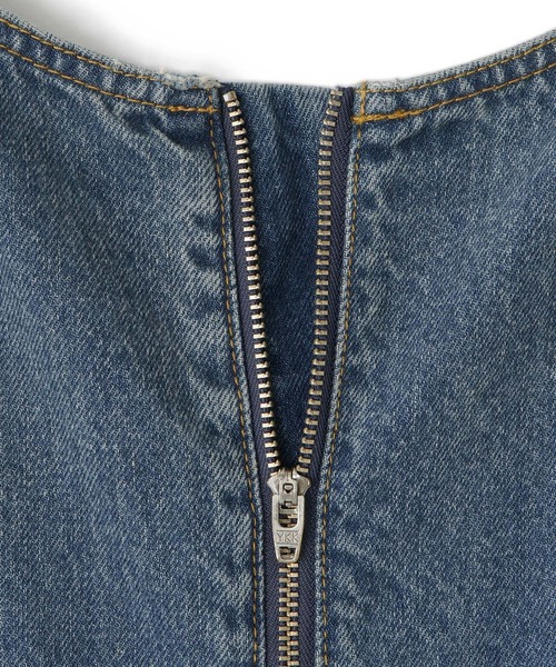 ADAM ET ROPE'(アダムエロペ)の「【WEB限定】デニムIラインワンピース(ワンピース・レディース・ネイビー/ブルー・36/38)」の14枚目の写真
