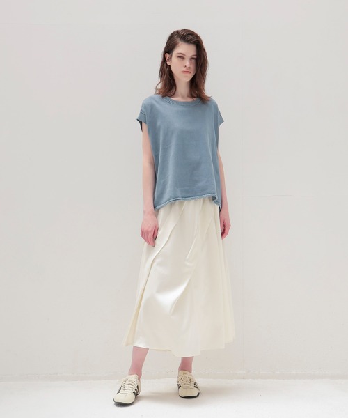DRESSLAVE(ドレスレイブ)の「stone wash over sleeveless pull(ストーンウォッシュオーバースリーブレスプルオーバー)(ニット/セーター・レディース・ライトブルー/ベージュ・38)」の8枚目の写真