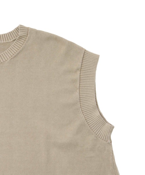 DRESSLAVE(ドレスレイブ)の「stone wash over sleeveless pull(ストーンウォッシュオーバースリーブレスプルオーバー)(ニット/セーター・レディース・ライトブルー/ベージュ・38)」の13枚目の写真