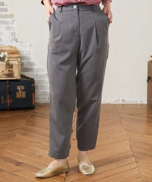 Jocomomola（ホコモモラ）の「Liso ツイルテーパードパンツ（その他パンツ・レディース・グレー/ベージュ・42/40）」の2枚目の写真
