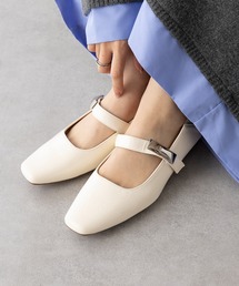 SETUP7（セットアップセブン）の「【SETUP7】スクエアトゥフラットシューズ 　メリージェーン / メタルモチーフ　結婚式・二次会・披露宴・お呼ばれ・セレモニー・成人式 同窓会・女子会・2次会・謝恩会・パーティー・デート オケージョン・食事会・演奏会・発表会・記念日・七五三・お宮参り KNF-TP（パンプス）」