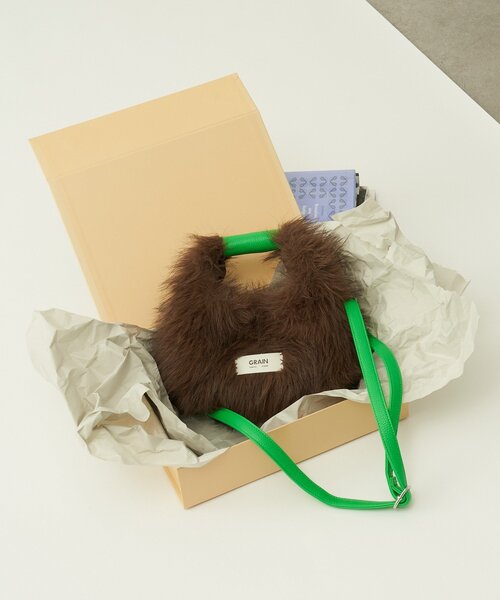 セール】【GRAIN/グレイン】2WAYミニフェイクファーハンドバッグ