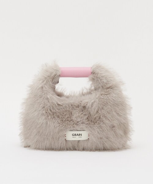 GRAIN（グレイン）の「【GRAIN/グレイン】2WAYミニフェイクファーハンドバッグ（ショルダーバッグ・レディース・ブラウン/ベージュ/グレー・FREE）」の12枚目の写真