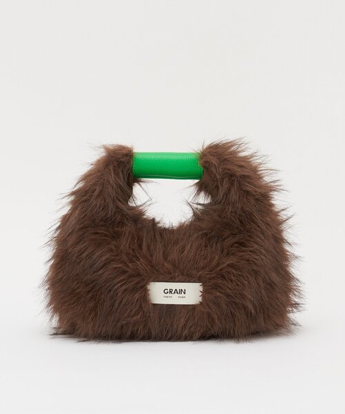GRAIN（グレイン）の「【GRAIN/グレイン】2WAYミニフェイクファーハンドバッグ（ショルダーバッグ・レディース・ブラウン/ベージュ/グレー・FREE）」の13枚目の写真