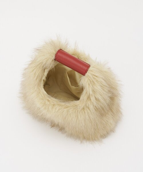 GRAIN（グレイン）の「【GRAIN/グレイン】2WAYミニフェイクファーハンドバッグ（ショルダーバッグ・レディース・ブラウン/ベージュ/グレー・FREE）」の18枚目の写真