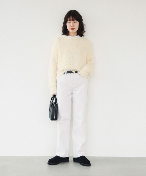 B:MING by BEAMS(ビーミングバイビームス)の「カラー シャギー ニット(ニット/セーター・レディース・オレンジ/ブルー系その他3/ホワイト系その他5/パープル系その他4・ONE SIZE)」の11枚目の写真