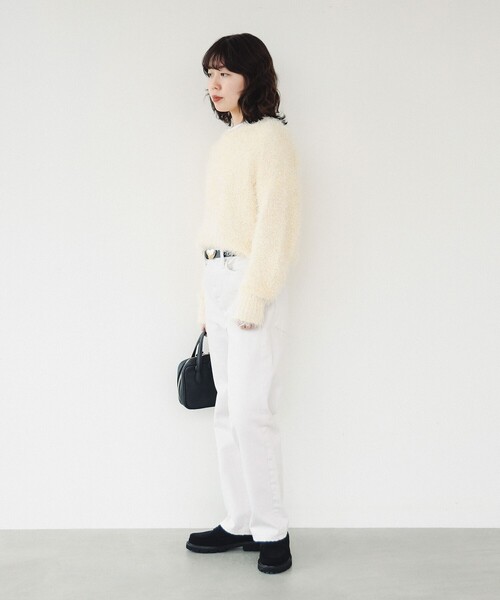 B:MING by BEAMS(ビーミングバイビームス)の「カラー シャギー ニット(ニット/セーター・レディース・オレンジ/ブルー系その他3/ホワイト系その他5/パープル系その他4・ONE SIZE)」の12枚目の写真