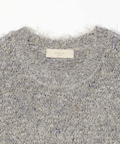 B:MING by BEAMS(ビーミングバイビームス)の「カラー シャギー ニット (手洗い可)(ニット/セーター・レディース・ホワイト系その他5/オレンジ/ブルー系その他3/パープル系その他4・ONE SIZE)」の12枚目の写真