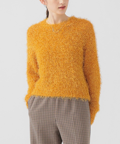 B:MING by BEAMS(ビーミングバイビームス)の「カラー シャギー ニット (手洗い可)(ニット/セーター・レディース・ホワイト系その他5/オレンジ/ブルー系その他3/パープル系その他4・ONE SIZE)」の4枚目の写真