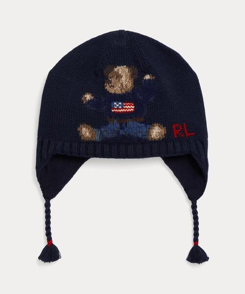 Polo ベア コットン イヤーフラップ ハット（その他ベビーウェア