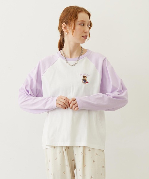 MILKFED.(ミルクフェド)の「M.FEDDY B/B TEE(Tシャツ/カットソー・レディース・ブラック/ネイビー/ライトパープル・M/L)」の3枚目の写真