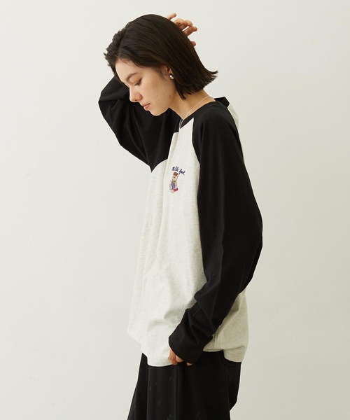 MILKFED.(ミルクフェド)の「M.FEDDY B/B TEE(Tシャツ/カットソー・レディース・ブラック/ネイビー/ライトパープル・M/L)」の4枚目の写真