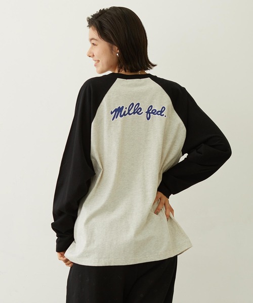 MILKFED.(ミルクフェド)の「M.FEDDY B/B TEE(Tシャツ/カットソー・レディース・ブラック/ネイビー/ライトパープル・M/L)」の5枚目の写真