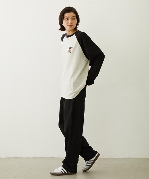 MILKFED.(ミルクフェド)の「M.FEDDY B/B TEE(Tシャツ/カットソー・レディース・ブラック/ネイビー/ライトパープル・M/L)」の8枚目の写真
