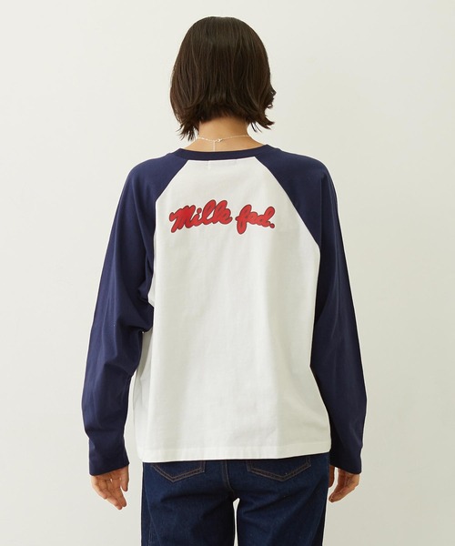 MILKFED.(ミルクフェド)の「M.FEDDY B/B TEE(Tシャツ/カットソー・レディース・ブラック/ネイビー/ライトパープル・M/L)」の14枚目の写真