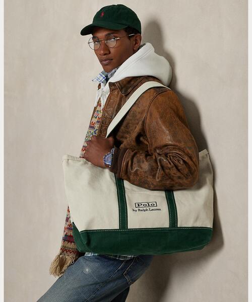 POLO RALPH LAUREN(ポロ ラルフ ローレン)の「ロゴ キャンバス ミディアム トート(トートバッグ・メンズ・ナチュラル・ONE)」の3枚目の写真