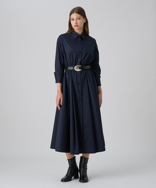 ブライトグログランシャツ ワンピース（シャツワンピース）｜ANAYI