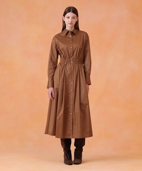 ブライトグログランシャツ ワンピース（シャツワンピース）｜ANAYI