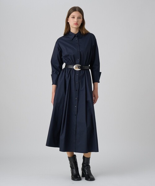 美品★定価52800円★アナイ★コットンナイロンブロードシャツ ワンピース★38 ブライトグログランシャツ ワンピース（シャツワンピース）｜ANAYI