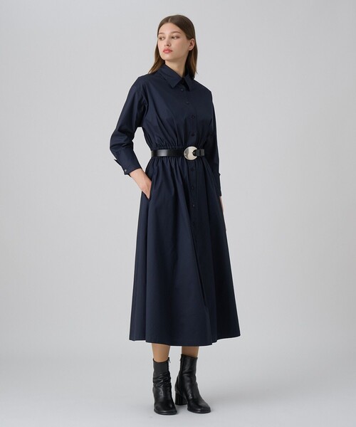 ブライトグログランシャツ ワンピース（シャツワンピース）｜ANAYI