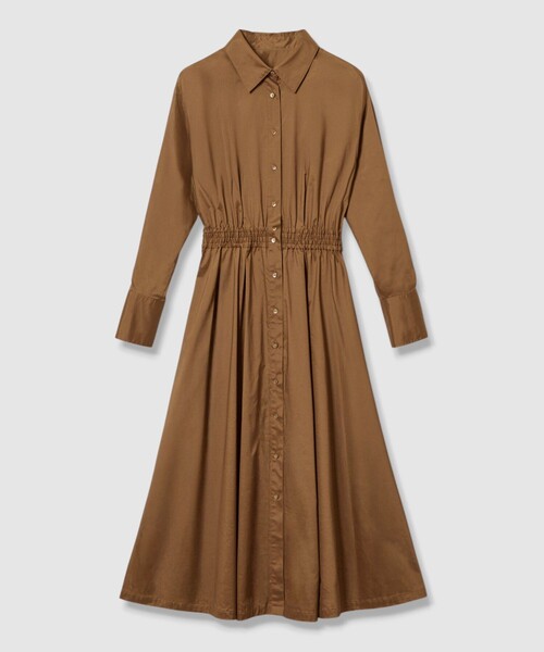 ブライトグログランシャツ ワンピース（シャツワンピース）｜ANAYI