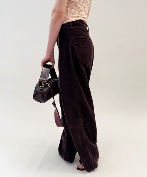 ROLLAS for LULU】corduroy wide pants