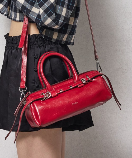 【未使用】定価2.9万円 ZOY ゾーイUNISEX 中綿ボストンバッグ レッド セール】style code｜スタイルコード（レディース）のボストンバッグ
