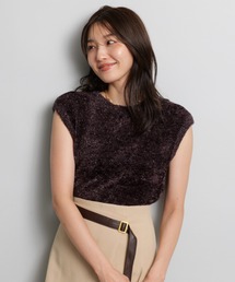 ❤︎JUSGLITTY❤︎ スフレカーデ　新品未使用タグ付き ジャスグリッティー JUSGLITTY スフレニットカーデ （チャコール