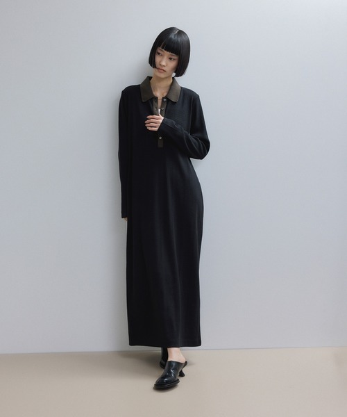 ADAM ET ROPE'(アダムエロペ)の「【WEB限定】ポロシャツワンピース(ワンピース・レディース・ブラック系その他/チャコールグレー/ブラック系その他2/ブラウン系その他/ブルー系その他/ダークブラウン・S/M)」の13枚目の写真