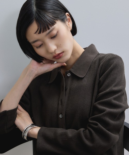 ADAM ET ROPE'(アダムエロペ)の「【WEB限定】ポロシャツワンピース(ワンピース・レディース・ブラック系その他/チャコールグレー/ブラック系その他2/ブラウン系その他/ブルー系その他/ダークブラウン・S/M)」の20枚目の写真