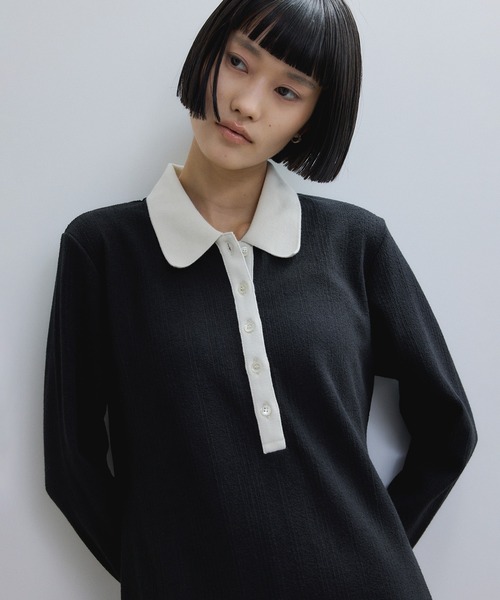 ADAM ET ROPE'(アダムエロペ)の「【WEB限定】ポロシャツワンピース(ワンピース・レディース・ブラック系その他/チャコールグレー/ブラック系その他2/ブラウン系その他/ブルー系その他/ダークブラウン・S/M)」の7枚目の写真