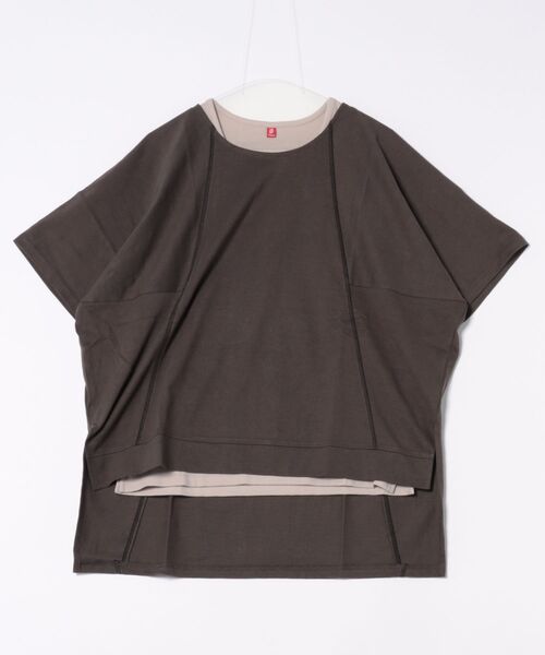 チャイハネ（チャイハネ）の「【チャイハネ】ドルマンスリーブトップス＆タンクトップ2点セット（アンサンブル・レディース・ベージュ/オレンジ/ホワイト/ブラック・FREE）」の2枚目の写真