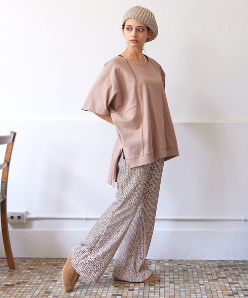 チャイハネ（チャイハネ）の「【チャイハネ】ドルマンスリーブトップス＆タンクトップ2点セット（アンサンブル・レディース・ベージュ/オレンジ/ホワイト/ブラック・FREE）」の10枚目の写真