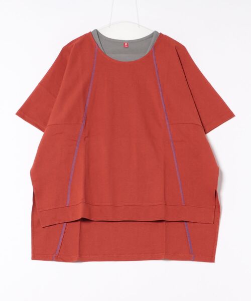 チャイハネ（チャイハネ）の「【チャイハネ】ドルマンスリーブトップス＆タンクトップ2点セット（アンサンブル・レディース・ベージュ/オレンジ/ホワイト/ブラック・FREE）」の13枚目の写真