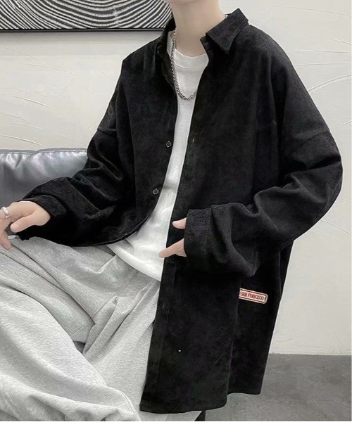 SHEPP(シープ)の「アソートルーズシャツ コーデュロイ/チェックシャツ(シャツ/ブラウス・メンズ・グレー/ブラック/チャコール/ネイビー・L/M)」の9枚目の写真
