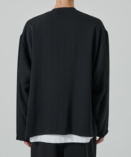 CULLNI（クルニ）の「【CULLNI】別注 Minimal Pocket PLEATS Cardigan（カーディガン/ボレロ・メンズ・ブラック/ブラウン/ダークグレー・1/2）」の12枚目の写真