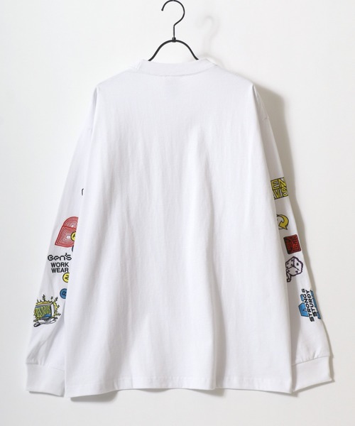 BEN DAVIS(ベンデイビス)の「BEN DAVIS/ベンデイビス MULT-CULTURAL EMB LS TEE/オーバーサイズ ストリート 袖プリント ロゴ ワンポイント刺繍 ロングスリーブTシャツ/ロンT/レディース メンズ/2025AW 秋冬(Tシャツ/カットソー・メンズ・ホワイト/ブラック/オフホワイト・M/L/XL)」の21枚目の写真