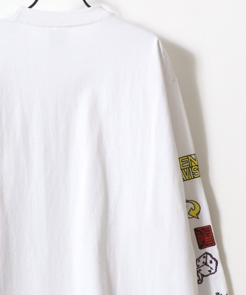 BEN DAVIS(ベンデイビス)の「BEN DAVIS/ベンデイビス MULT-CULTURAL EMB LS TEE/オーバーサイズ ストリート 袖プリント ロゴ ワンポイント刺繍 ロングスリーブTシャツ/ロンT/レディース メンズ/2025AW 秋冬(Tシャツ/カットソー・メンズ・ホワイト/ブラック/オフホワイト・M/L/XL)」の9枚目の写真