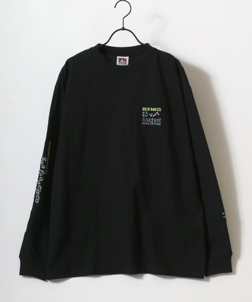 BEN DAVIS(ベンデイビス)の「BEN DAVIS/ベンデイビス MULT-CULTURAL EMB LS TEE/オーバーサイズ ストリート 袖プリント ロゴ ワンポイント刺繍 ロングスリーブTシャツ/ロンT/レディース メンズ/2025AW 秋冬(Tシャツ/カットソー・メンズ・ホワイト/ブラック/オフホワイト・M/L/XL)」の18枚目の写真