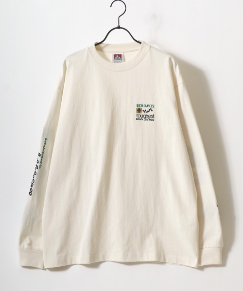 BEN DAVIS(ベンデイビス)の「BEN DAVIS/ベンデイビス MULT-CULTURAL EMB LS TEE/オーバーサイズ ストリート 袖プリント ロゴ ワンポイント刺繍 ロングスリーブTシャツ/ロンT/レディース メンズ/2025AW 秋冬(Tシャツ/カットソー・メンズ・ホワイト/ブラック/オフホワイト・M/L/XL)」の20枚目の写真