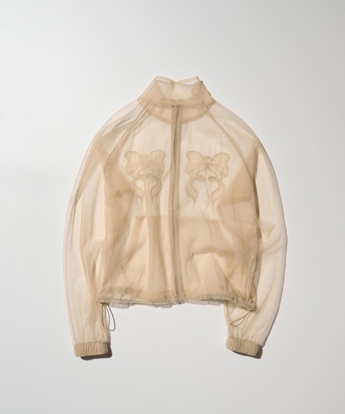 SCULPTOR（スカルプター）の「Mesh Sheer Zip-Up Jacket（その他アウター・レディース・ベージュ・X-SMALL/SMALL）」の2枚目の写真