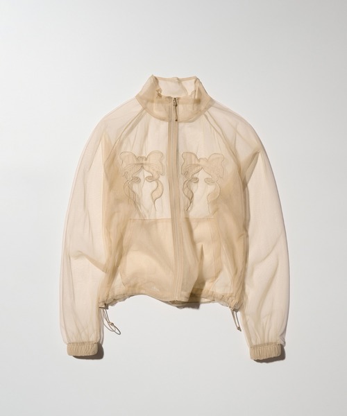 SCULPTOR（スカルプター）の「Mesh Sheer Zip-Up Jacket（その他アウター・レディース・ベージュ・X-SMALL/SMALL）」の3枚目の写真