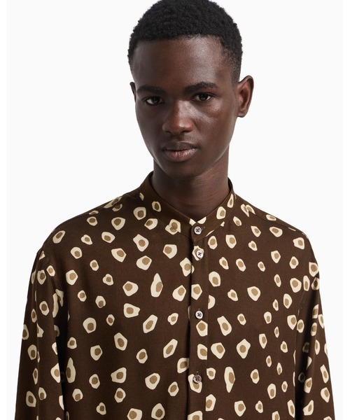 セール】【エンポリオ アルマーニ】グルカラーシャツ フルイド