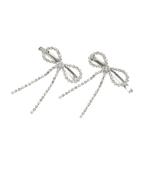 CALNAMUR（カルナムール）の「パールビジューリボンピン（ヘアピン・レディース・シルバー/ブラック・FREE）」の4枚目の写真